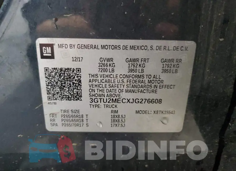 3GTU2MECXJG276608 Photo# 13