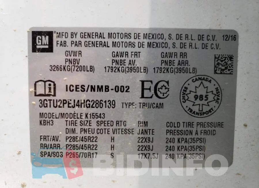 3GTU2PEJ4HG286139 Photo# 12