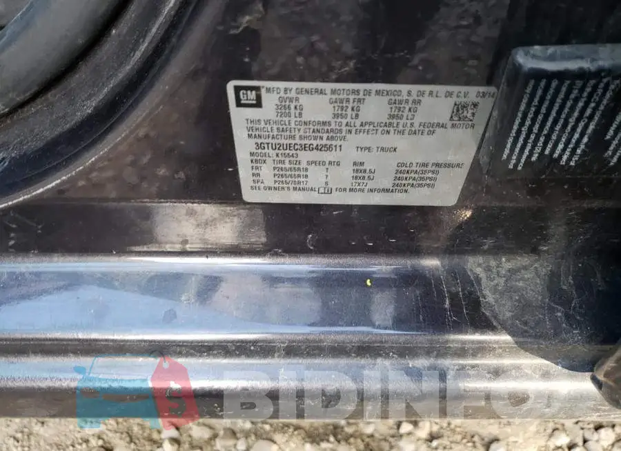 3GTU2UEC3EG425611 Photo# 12