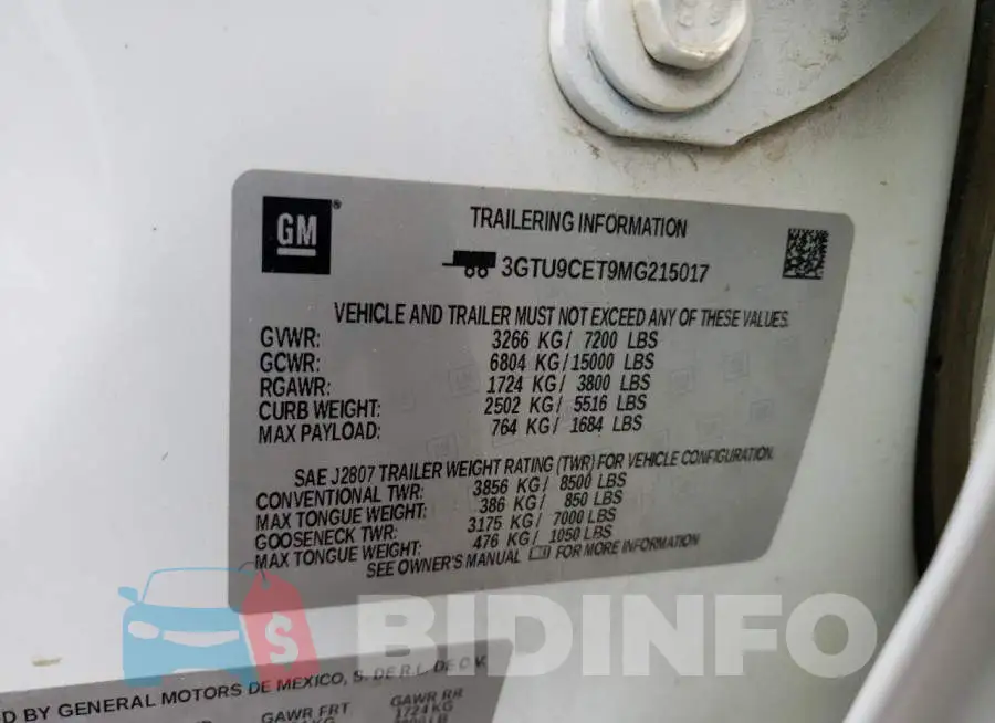 3GTU9CET9MG215017 Photo# 12