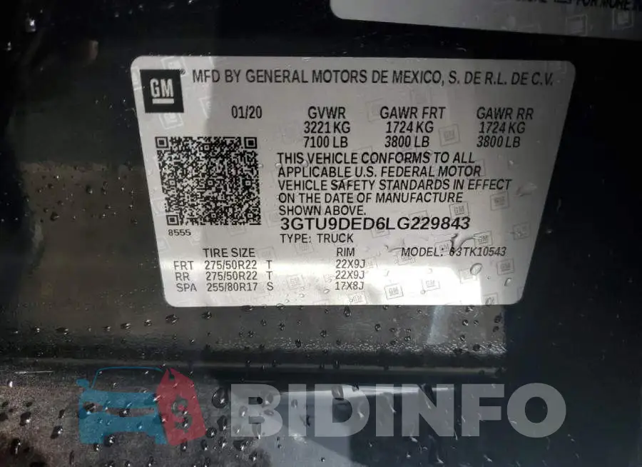 3GTU9DED6LG229843 Photo# 12