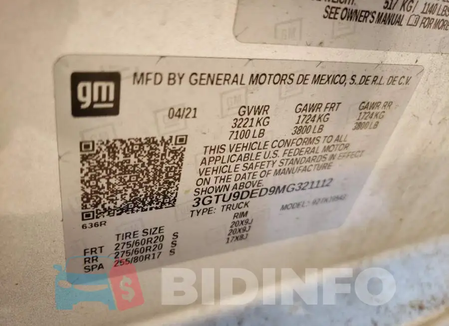 3GTU9DED9MG321112 Photo# 13