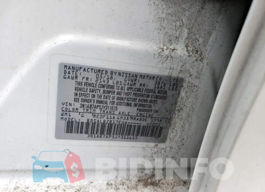 3N1AB7AP5JY311615 Photo# 12