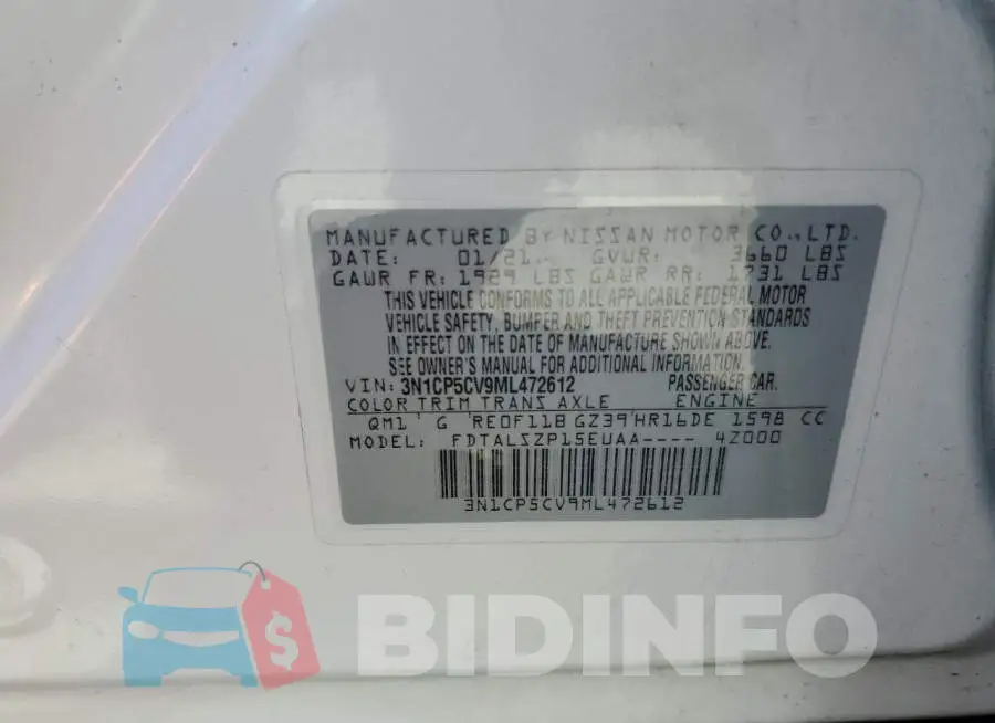 3N1CP5CV9ML472612 Photo# 13