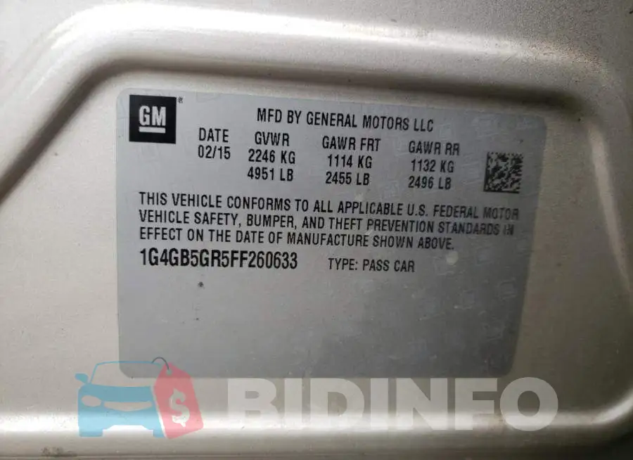 1G4GB5GR5FF260633 Photo# 12