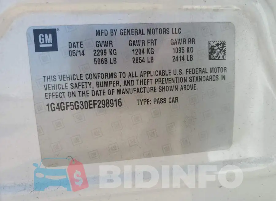 1G4GF5G30EF298916 Photo# 12