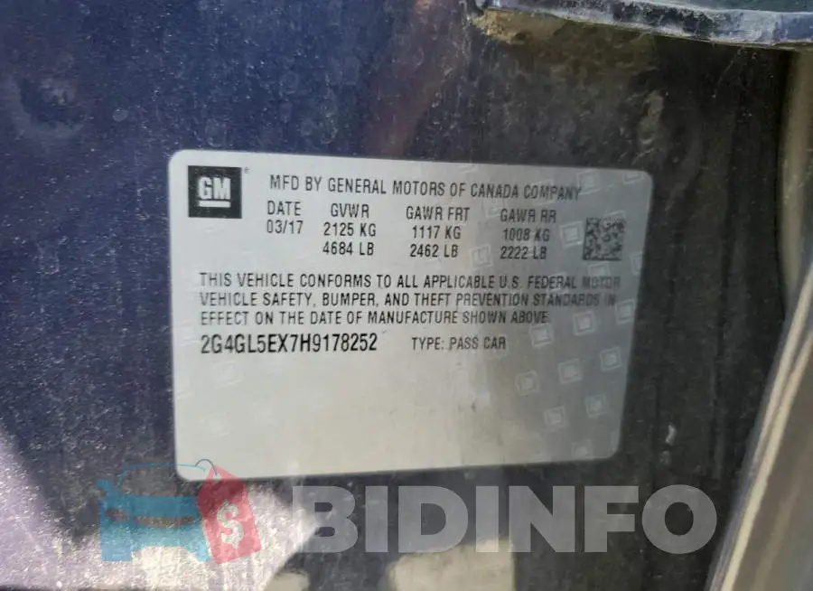2G4GL5EX7H9178252 Photo# 12