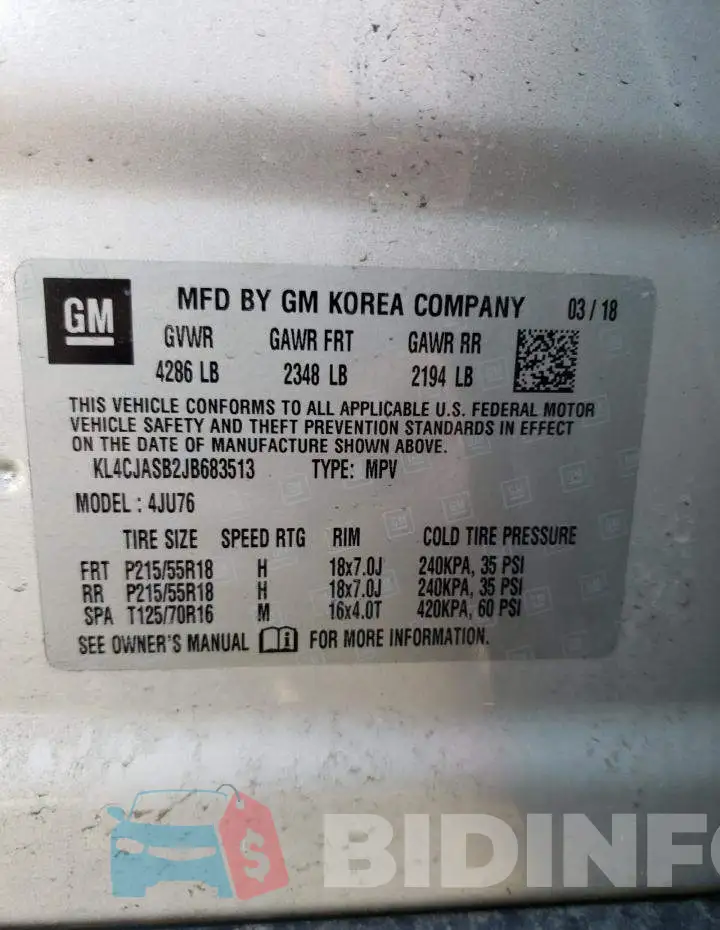 KL4CJASB2JB683513 Photo# 13