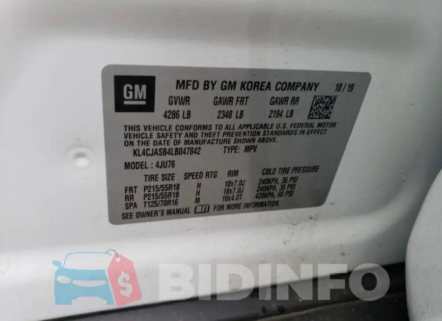 KL4CJASB4LB047842 Photo# 14