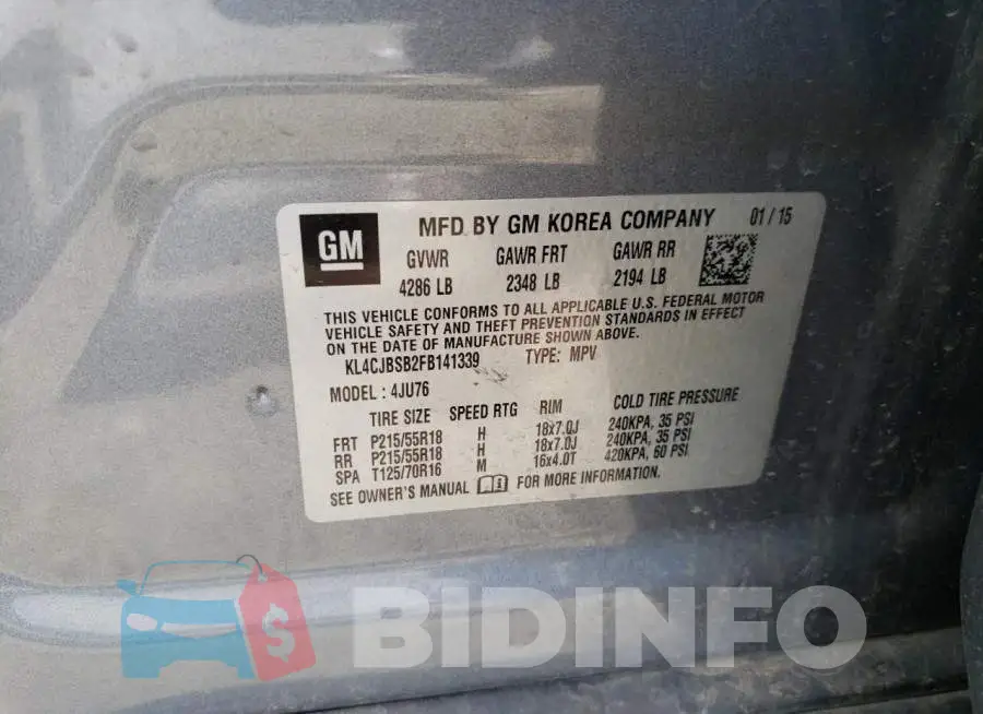 KL4CJBSB2FB141339 Photo# 12