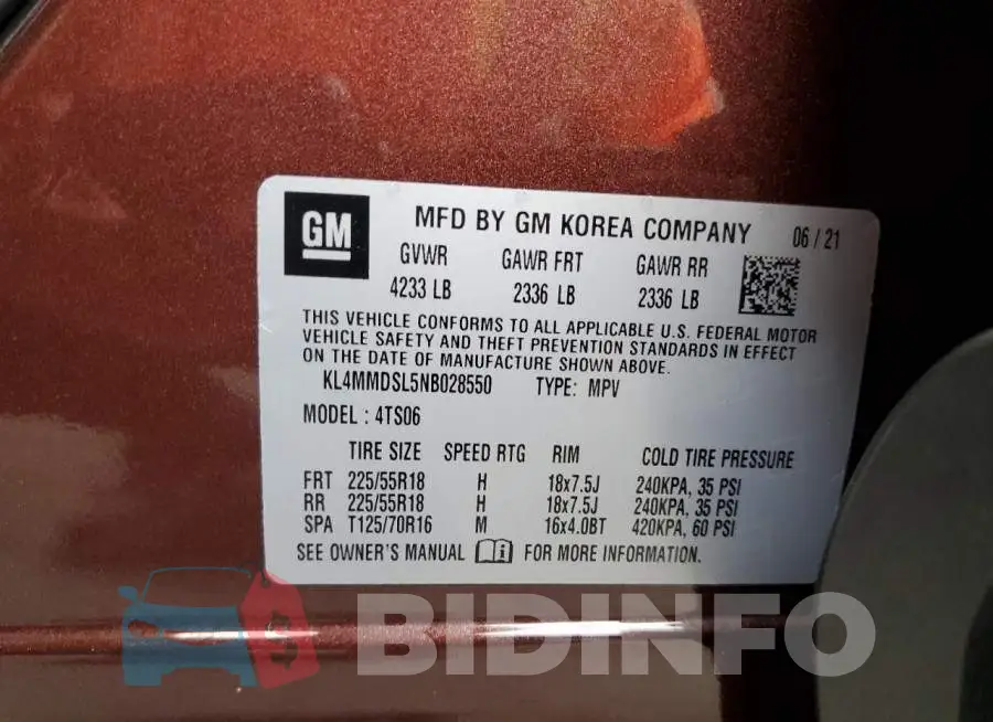 KL4MMDSL5NB028550 Photo# 12