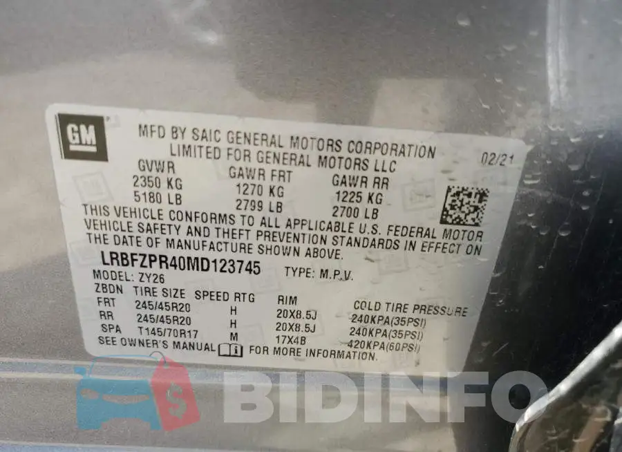 LRBFZPR40MD123745 Photo# 14