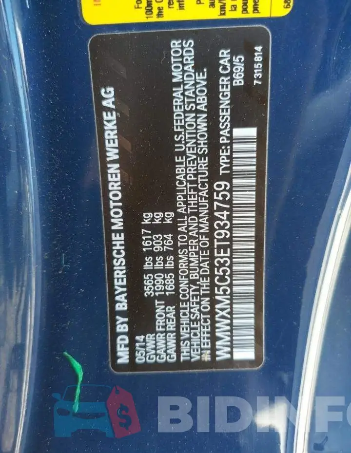 WMWXM5C53ET934759 Photo# 12