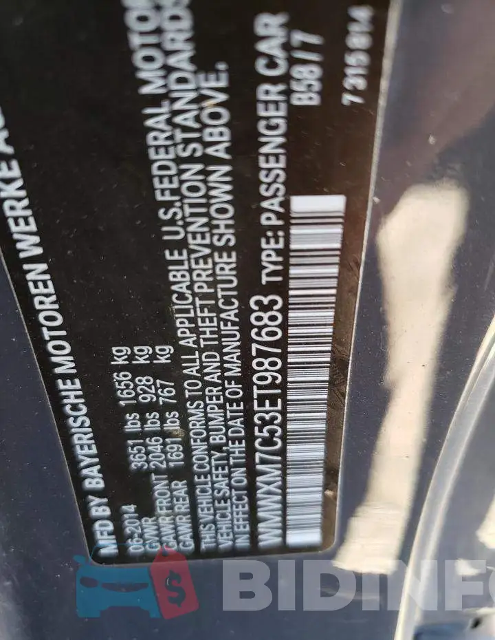 WMWXM7C53ET987683 Photo# 12