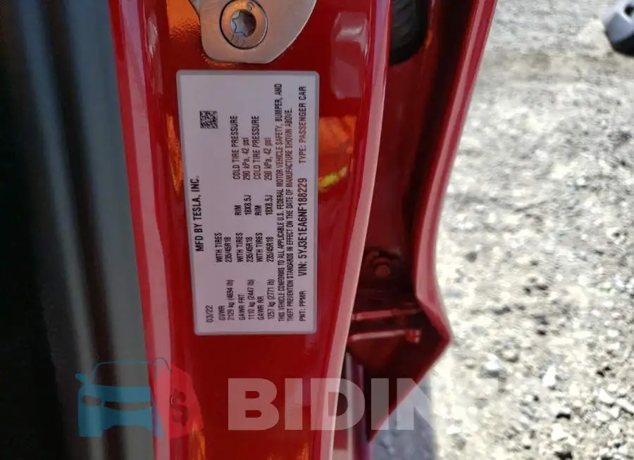 5YJ3E1EA6NF188229 Photo# 13