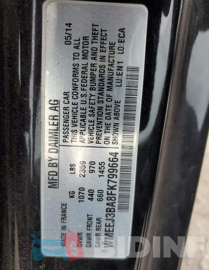 WMEEJ3BA8FK799664 Photo# 13