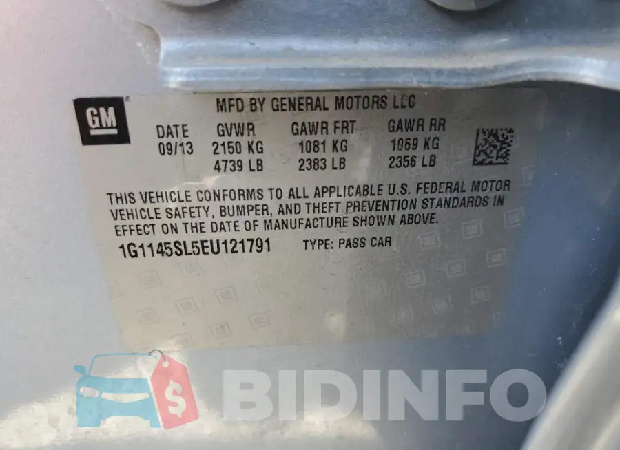 1G1145SL5EU121791 Photo# 12
