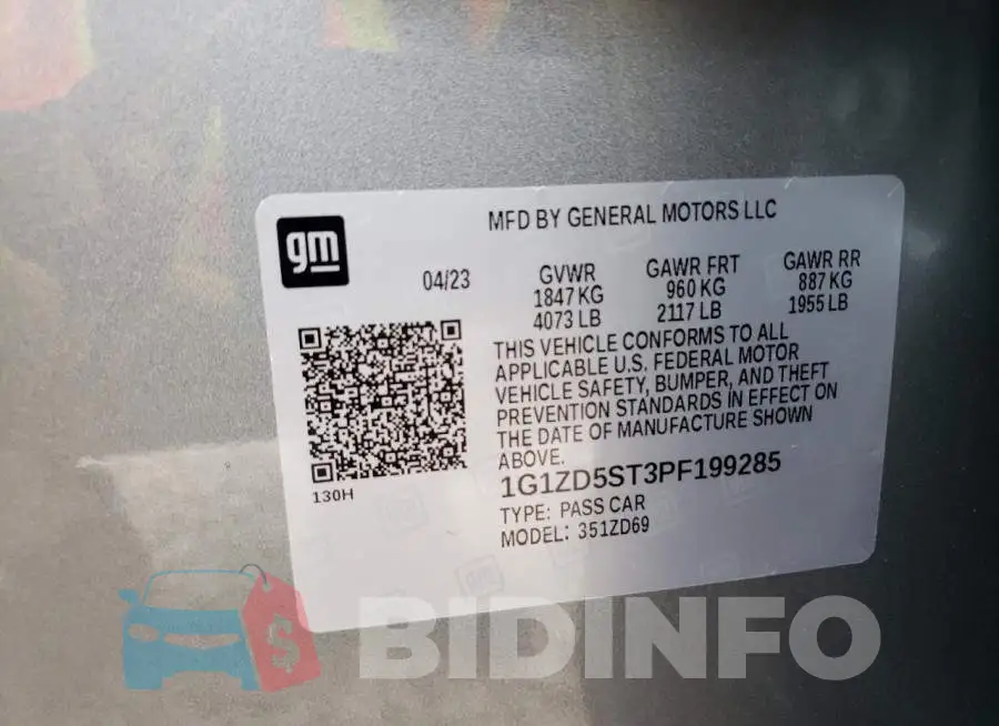 1G1ZD5ST3PF199285 Photo# 12
