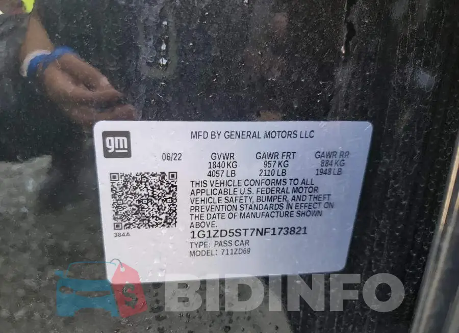1G1ZD5ST7NF173821 Photo# 12