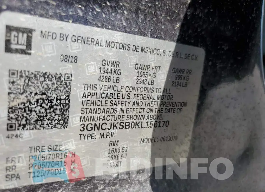 3GNCJKSB0KL156170 Photo# 12