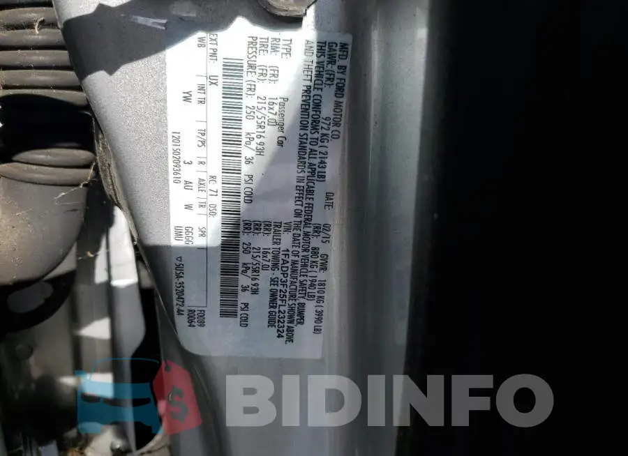 1FADP3F25FL232324 Photo# 12