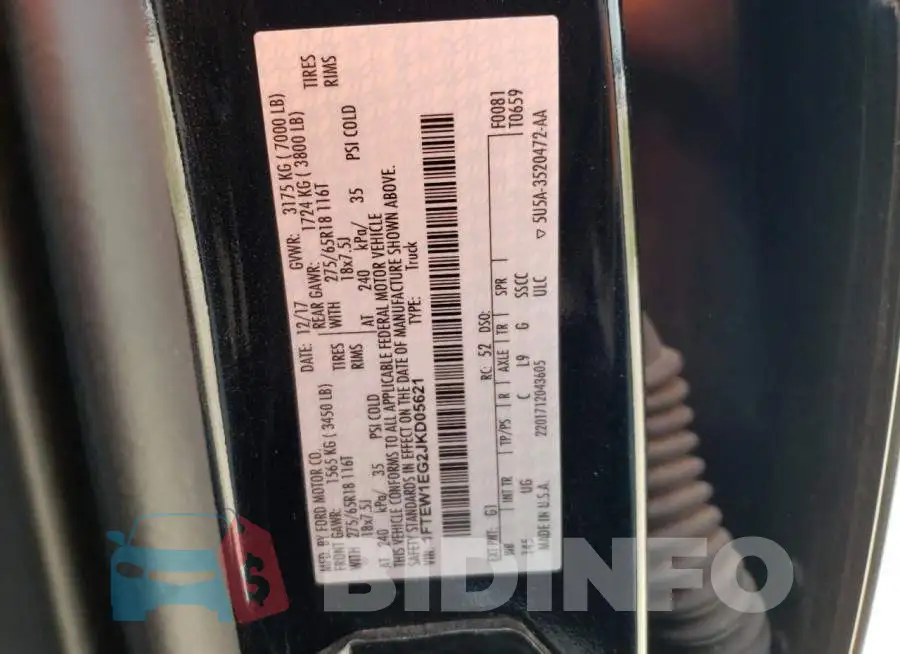 1FTEW1EG2JKD05621 Photo# 12