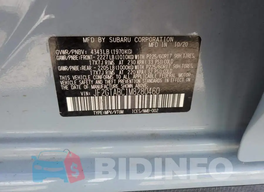 JF2GTABC1M8280460 Photo# 12