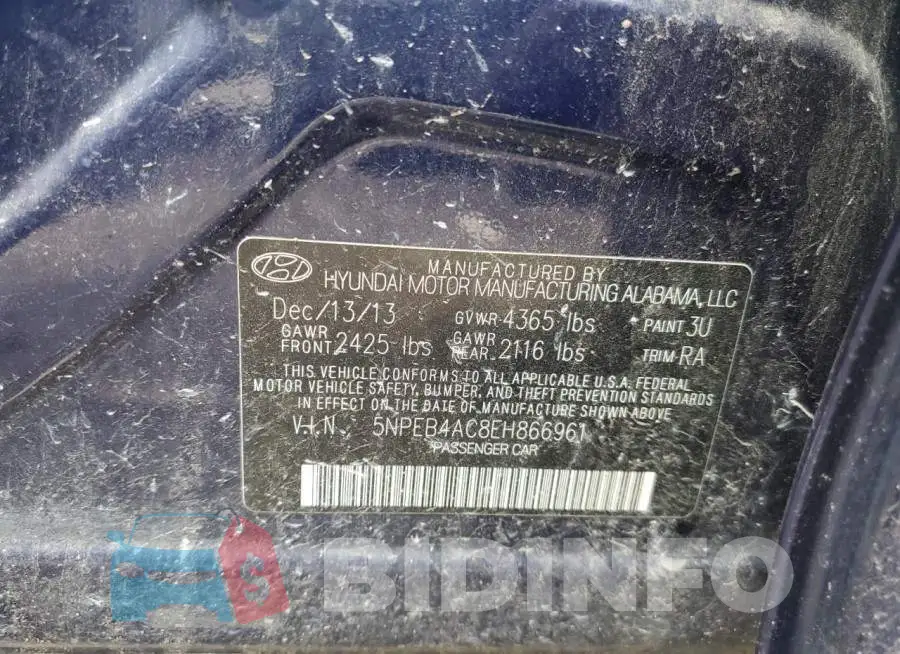 5NPEB4AC8EH866961 Photo# 12