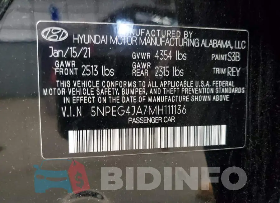 5NPEG4JA7MH111136 Photo# 12