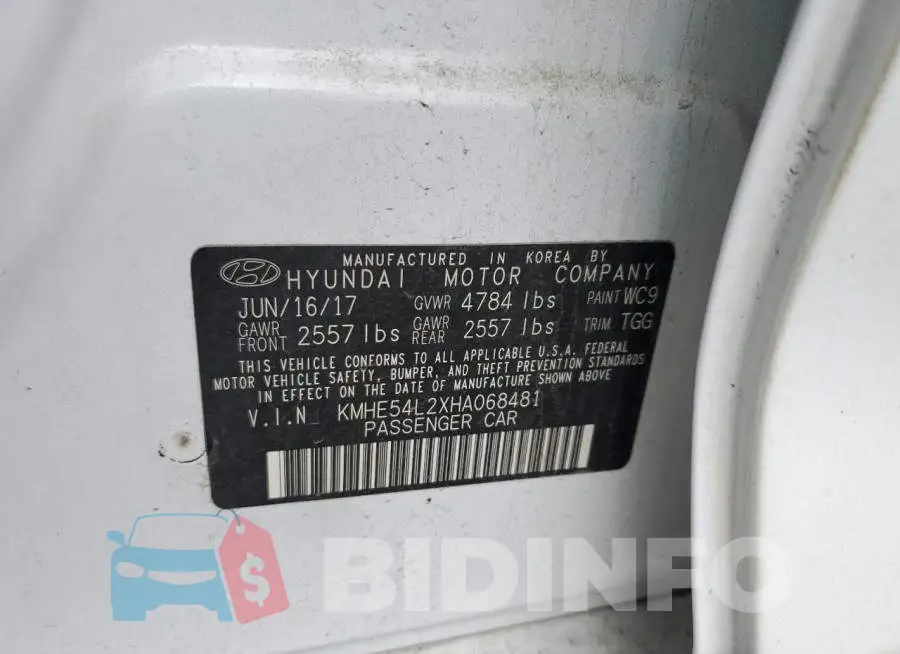 KMHE54L2XHA068481 Photo# 12