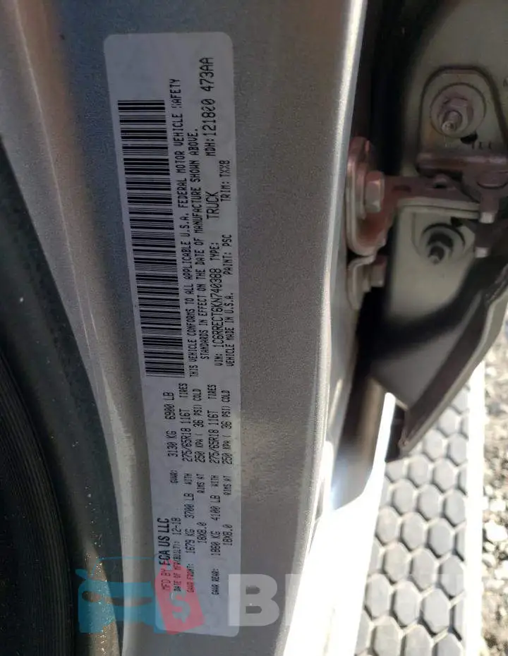 1C6RRECT6KN740388 Photo# 12