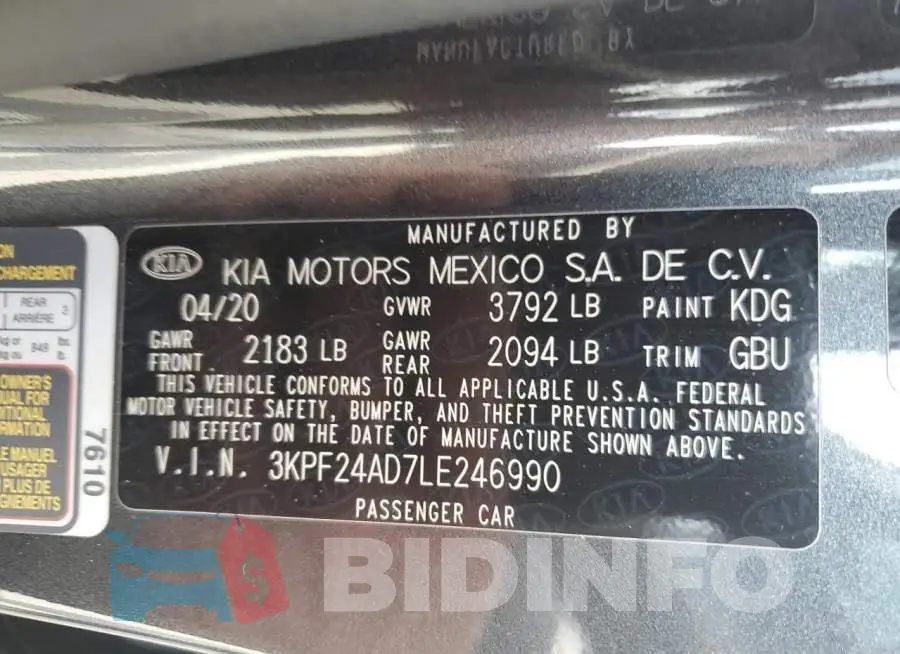 3KPF24AD7LE246990 Photo# 12