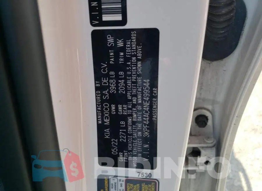 3KPF44AC4NE499544 Photo# 12