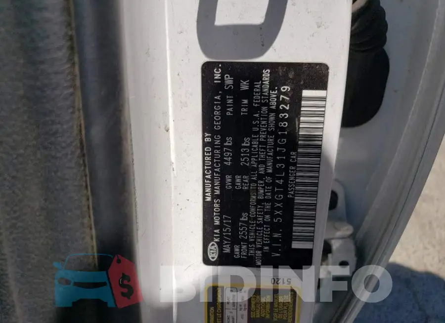 5XXGT4L31JG183279 Photo# 12