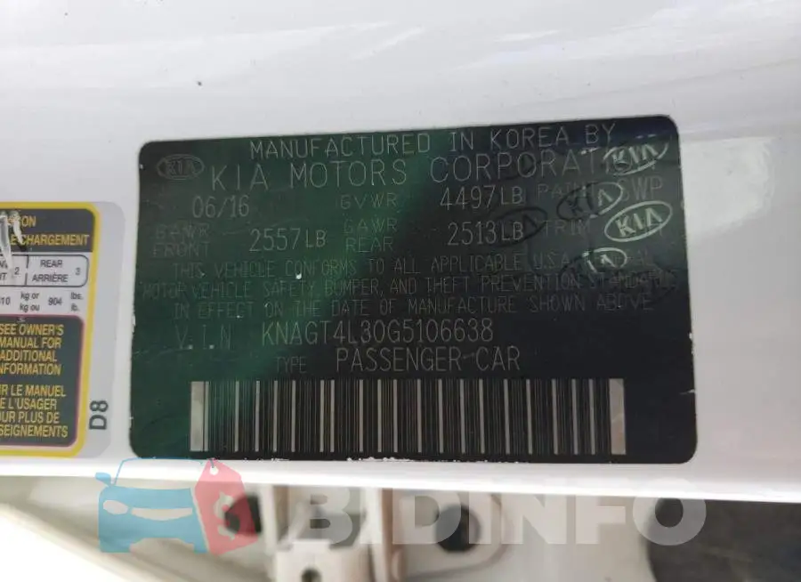 KNAGT4L30G5106638 Photo# 13
