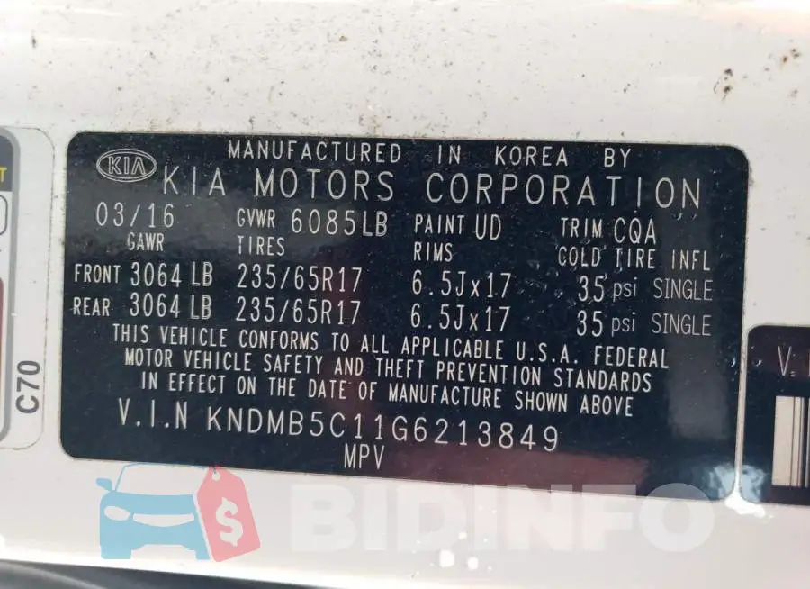 KNDMB5C11G6213849 Photo# 14