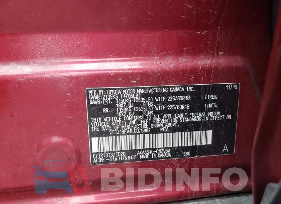 2T3J1RFV4LC075987 Photo# 12