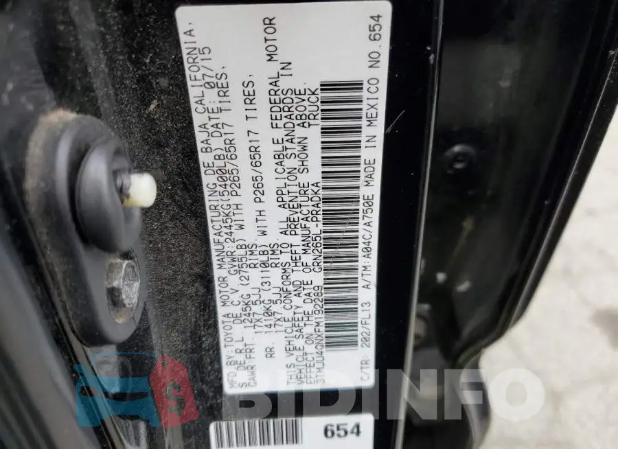 3TMJU4GNXFM192289 Photo# 12