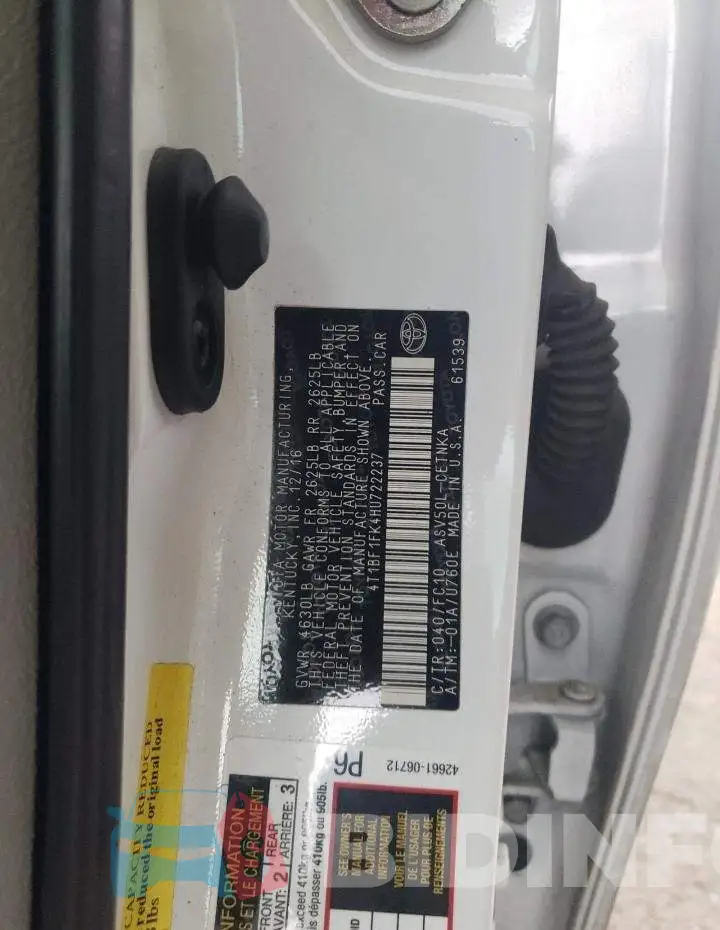 4T1BF1FK4HU722237 Photo# 13