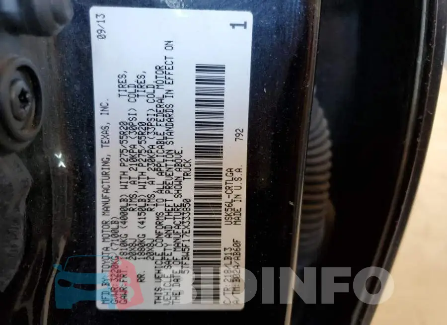 5TFBW5F17EX333850 Photo# 12