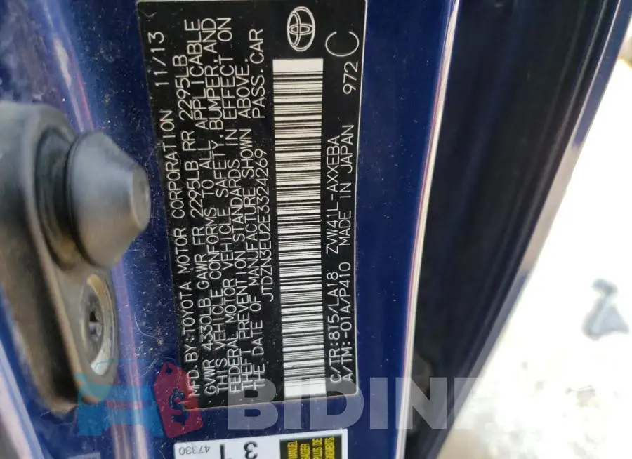 JTDZN3EU2E3324269 Photo# 12