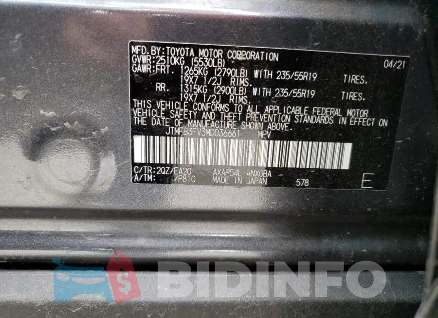 JTMFB3FV3MD036661 Photo# 14