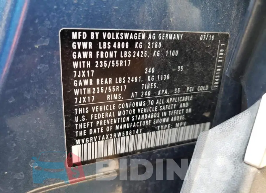 WVGRV7AX2HW508147 Photo# 13