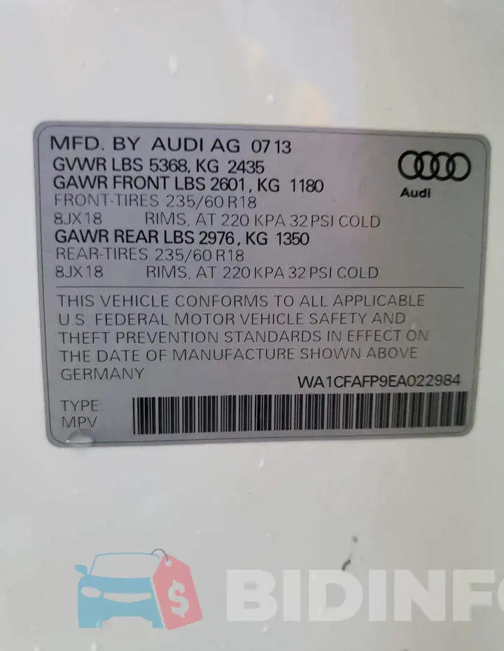 WA1CFAFP9EA022984 Photo# 13