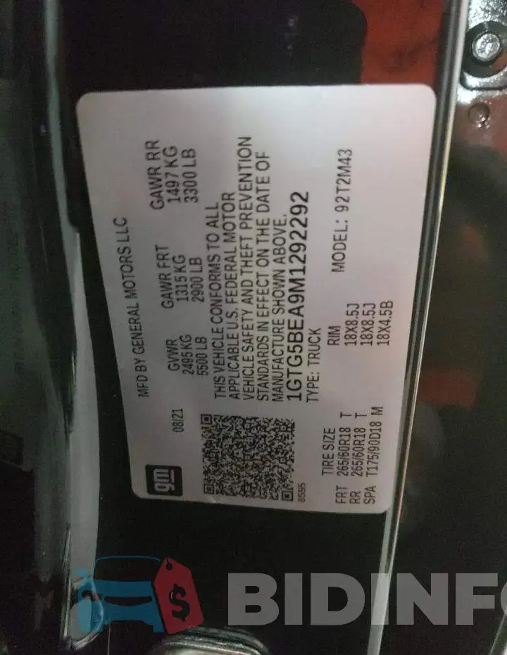 1GTG5BEA9M1292292 Photo# 12