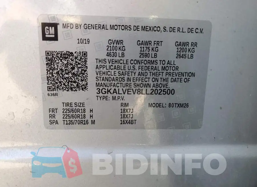 3GKALVEV8LL202500 Photo# 13