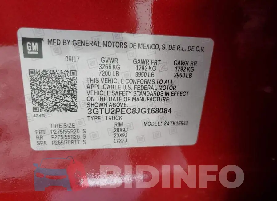 3GTU2PEC8JG168084 Photo# 12