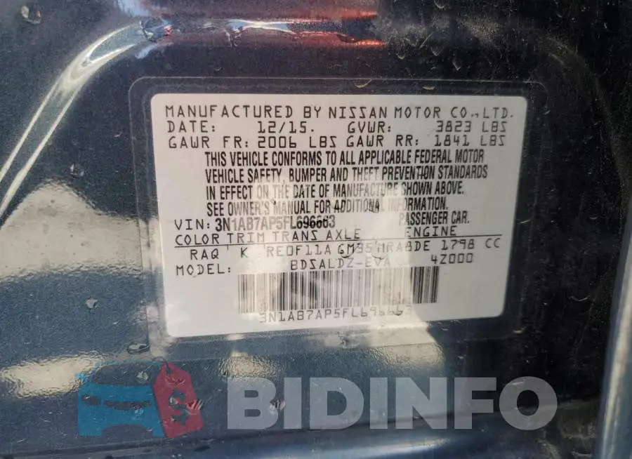 3N1AB7AP5FL696663 Photo# 12