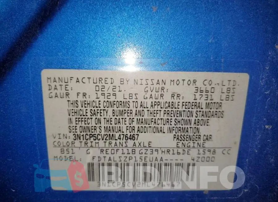 3N1CP5CV2ML476467 Photo# 14