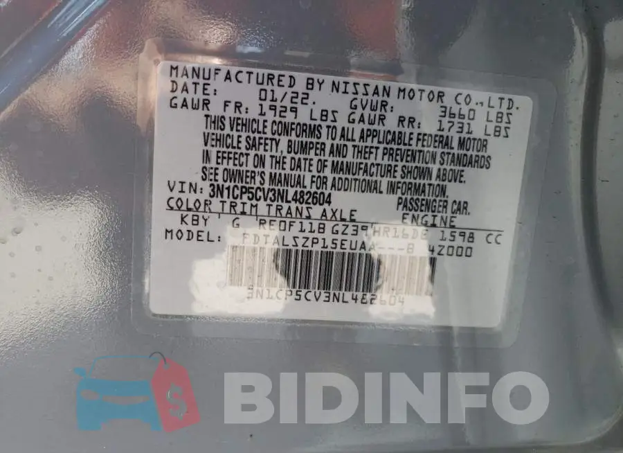 3N1CP5CV3NL482604 Photo# 14